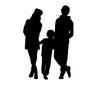 3人家族 人物,家族,親子,身内,親族,子供,大人,兄弟,3人家族,3人のシルエット素材