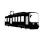 電車 電車 電車,鉄道,車両,鉄道車両,乗り物,乗物,乗車,列車,車体,交通手段のシルエット素材