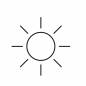 白の太陽 白の太陽 太陽,天気,晴れ,快晴,天気予報,シンプル,細線,マーク,記号,運動会のシルエット素材