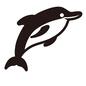 イルカ イルカ イルカ,いるか,海豚,海の生き物,哺乳類,水族館,ショー,イルカショー,一頭,横向きのシルエット素材