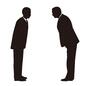 挨拶をする男性 挨拶をする男性 人,人物,男性,韓国人,お辞儀,挨拶,2人,向かい合う,礼,スーツ姿のシルエット素材