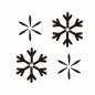 クリスマス（2種類の雪の結晶） クリスマス,雪,結晶,２種類,4つ,オーナメント,飾り,シンプル,かわいい,冬のシルエット素材