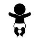 タッチ タッチ タッチ,立つ,ベビー,赤ちゃん,幼児,赤ん坊,人,人物,ピクトグラム,乳児のシルエット素材