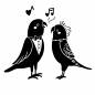 インコ インコ 鳥,インコ,カップル,結婚,ウェディングドレス,タキシード,全身,イベント,記念,幸せのシルエット素材