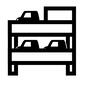立体駐車場 立体駐車場,2階,屋外,屋上,車,自動車,自家用車,横向き,側面,3台のシルエット素材