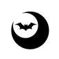 コウモリ コウモリ コウモリ,飛ぶ,月,三日月,月夜,夜空,動物,生き物,ハロウィン,10月のシルエット素材