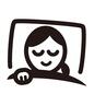 寝顔 寝顔 女性,お母さん,母親,寝具,枕,寝顔,布団,人物,人,眠るのシルエット素材