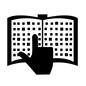 点字 点字 人,人物,ピクトグラム,点字,右手,人差し指,読書,視覚障害,読む,ハンデのシルエット素材