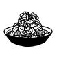 麺 麺 麺,麺類,山盛り,中華,中華料理,ラーメン,野菜,やさい,ヤサイ,器のシルエット素材