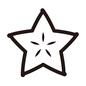 スターフルーツ 星形,スターフルーツ,熱帯フルーツ,五歛子,ゴレンシ,くだもの,果実,果物,フルーツのシルエット素材