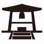 鐘撞堂 鐘撞堂 鐘撞堂,除夜の鐘,鐘,寺,参拝,初詣,建物,日本,年始,年末のシルエット素材