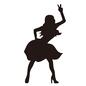 アイドル グラビアアイドル,女性,女性アイドル,ポーズ,ピースサイン,Vサイン,腰に手,ミニスカート,ハイヒール,芸能人のシルエット素材