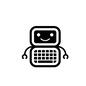 ロボット ロボット ロボット,ロボ,正面,パソコン,コンピューター,コンピュータ,おもちゃ,玩具,オモチャ,可愛いのシルエット素材