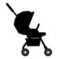 ベビーカー ベビーカー,ストローラー,乳母車,日よけ,横向き,乗り物,育児グッズ,子育て用品,アイテムのシルエット素材