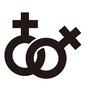 ジェンダーレス 女性記号,女性シンボル,性別記号,記号,シンボル,つながる,同性愛,LGBTQ,ジェンダーレス,素材のシルエット素材