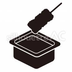 串カツ 串カツ,肉,衣のシルエット素材