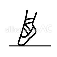 バレエ バレエ,つま先立ち,アップのシルエット素材