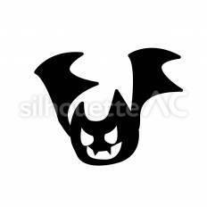 コウモリ　ニヤリ こうもり,翼,飛ぶのシルエット素材