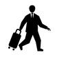 旅行者 旅行者 人,人物,男性,サラリーマン,歩く,旅行者,出張者,荷物,スーツケース,飛行場のシルエット素材