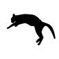 猫 猫 猫,ねこ,ネコ,動物,生き物,ジャンプ,跳ねる,ハロウィン,10月,秋のシルエット素材