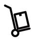 台車 台車 台車,段ボール,箱,買い物,ショッピング,宅配,荷物,宅配便,通販,購入品のシルエット素材