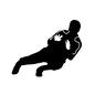 キーパー キーパー キーパー,サッカー選手,構える,人,人物,球技,スポーツ,サッカー,全身のシルエット素材
