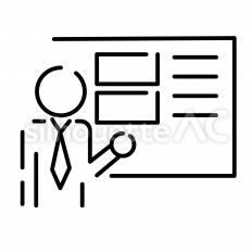 プレゼン　男性 ピクトグラム,ピクトサイン,アイコンのシルエット素材