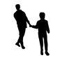 親子 手をつなぐ,手を引っ張る,歩く,人物,父,子,子供,お父さん,親子,父親のシルエット素材