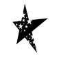 星 星,スター,五芒星,五角星,ペンタグラム,マーク,立体的,横向きのシルエット素材