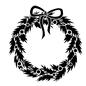 リース リース リース,ヒイラギ,クリスマスリース,クリスマス飾り,クリスマス,12月,北欧風,かわいい,ウィンター,ウィンターシーズンのシルエット素材