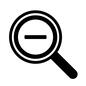 縮小 縮小,マイナス,虫眼鏡,虫めがね,拡大,観察,調べる,検索,ルーペ,レンズのシルエット素材