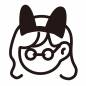 猫耳でメガネの女性 猫耳でメガネの女性 女の子,メガネ,猫耳,韓国風,表情,かわいい,太線,シンプル,ポップ,手描き風のシルエット素材