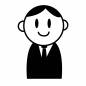 スーツ姿の男性 ビジネス,スーツ,会社員,社会人,正面,上半身,ネクタイ,立つ,身だしなみ,仕事のシルエット素材