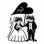 カエル カエル カエル,葉,覆う,カップル,結婚,ウェディングドレス,タキシード,全身,イベント,記念のシルエット素材