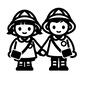 園児 園児 園児,子供,幼児,女の子,通園,通園帽,帽子,笑顔,アップ,幼稚園のシルエット素材