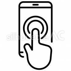 タップ操作のアイコン リッチメニュー,アイコン,lineのシルエット素材