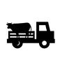 トラック トラック,生き物,動物,運送,牛,酪農,農場,牧場,荷台のシルエット素材