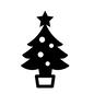 クリスマスツリー クリスマスツリー クリスマスツリー,モミの木,木,ツリー,クリスマス,イベント,スター,星,飾り,パーティーのシルエット素材