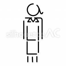女性ビジネスマン ピクトグラム,ピクトサイン,アイコンのシルエット素材
