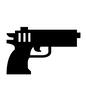 ピストル 拳銃,ハンドガン,短銃,ピストル,銃,火器,狩猟,武器,戦い,戦闘のシルエット素材