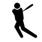 バッター バッター 野球選手,バッター,打つ,走る,人物,ピクトグラム,野球,スポーツ,全身,フォームのシルエット素材