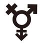 ジェンダーレス トランスジェンダーシンボル,男性シンボル,女性シンボル,合成シンボル,性別,3種類,男性記号,女性記号,合成記号,性別記号のシルエット素材