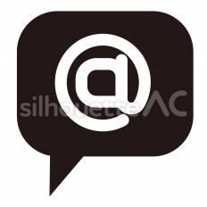 基本　メンション メンション,吹き出し,記号のシルエット素材