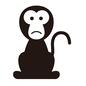 サル サル サル,さる,猿,おさる,申,モンキー,チンパンジー,生き物,生物,動物のシルエット素材