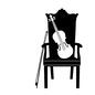 バイオリン 音楽,楽器,弦楽器,弓,弦,オーケストラ,バイオリン,ヴァイオリン,演奏,椅子のシルエット素材
