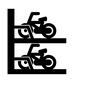 駐輪場 駐輪場,自転車置き場,2階建て,2段,自転車,乗り物,2台,上下,設備,施設のシルエット素材