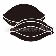 どら焼き どら焼き,和菓子,餡のシルエット素材