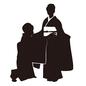 着付け 着付け,着物,和装,着付け師,着る,着付け教室,レンタル着物,和服,女性,美容室のシルエット素材