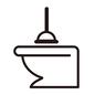 トイレの詰まり トイレの詰まり,ラバーカップ,洋式トイレ,トイレ,便所,便器,すっぽん,掃除グッズ,掃除,ハウスクリーニングのシルエット素材