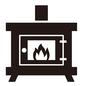 暖炉 暖炉 体を温める,温める,暖炉,暖房機器,暖房器具,火,炎,煙突,薪ストーブ,四角のシルエット素材
